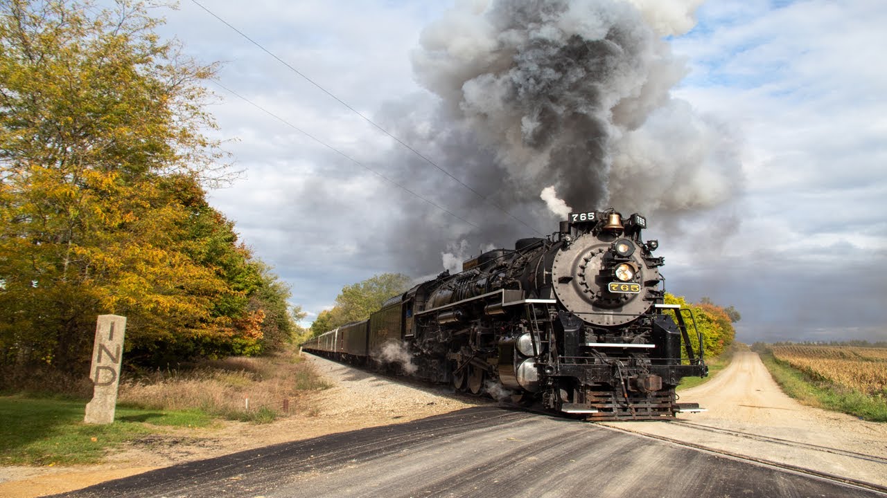 Nickel Plate Road #765 Indiana Rail Experience Steam Train 2023 (4K)