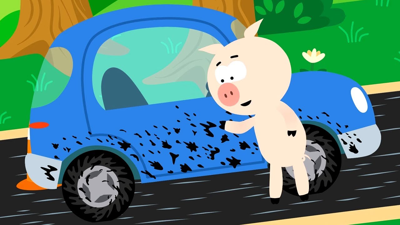 Котенок и автомойка 🚜😺 – Черная грязь – Серия 5 | Мультик для детей про машинки