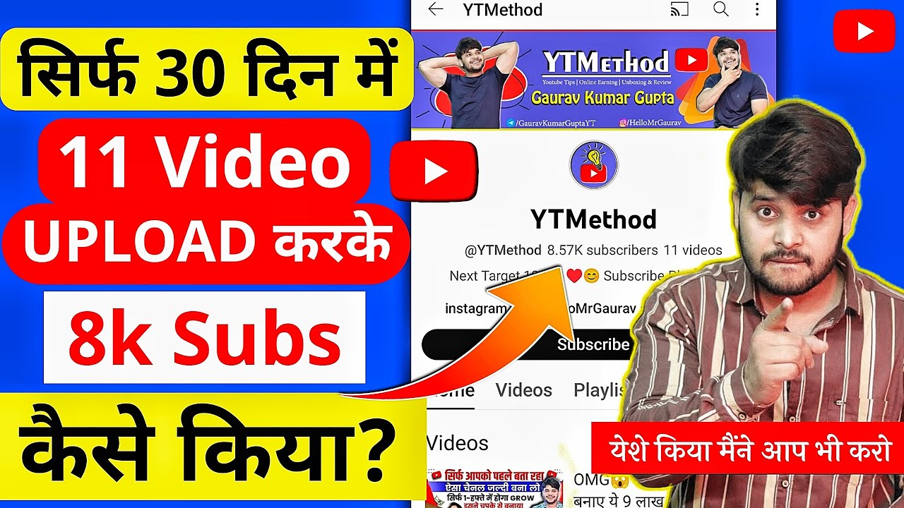 YT Method सबको पागल बोल के 8k Subscribers कर लिया सिर्फ 30 दिन में? @YTMethod @BiggCreators