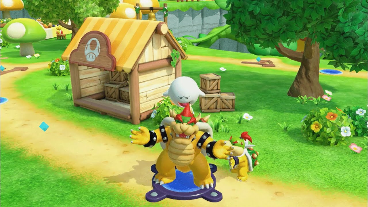 Super Mario Party Jamboree - Bowser vs Birdo vs Monty Mole vs Toadette - Mega Wiggler's Tree Party