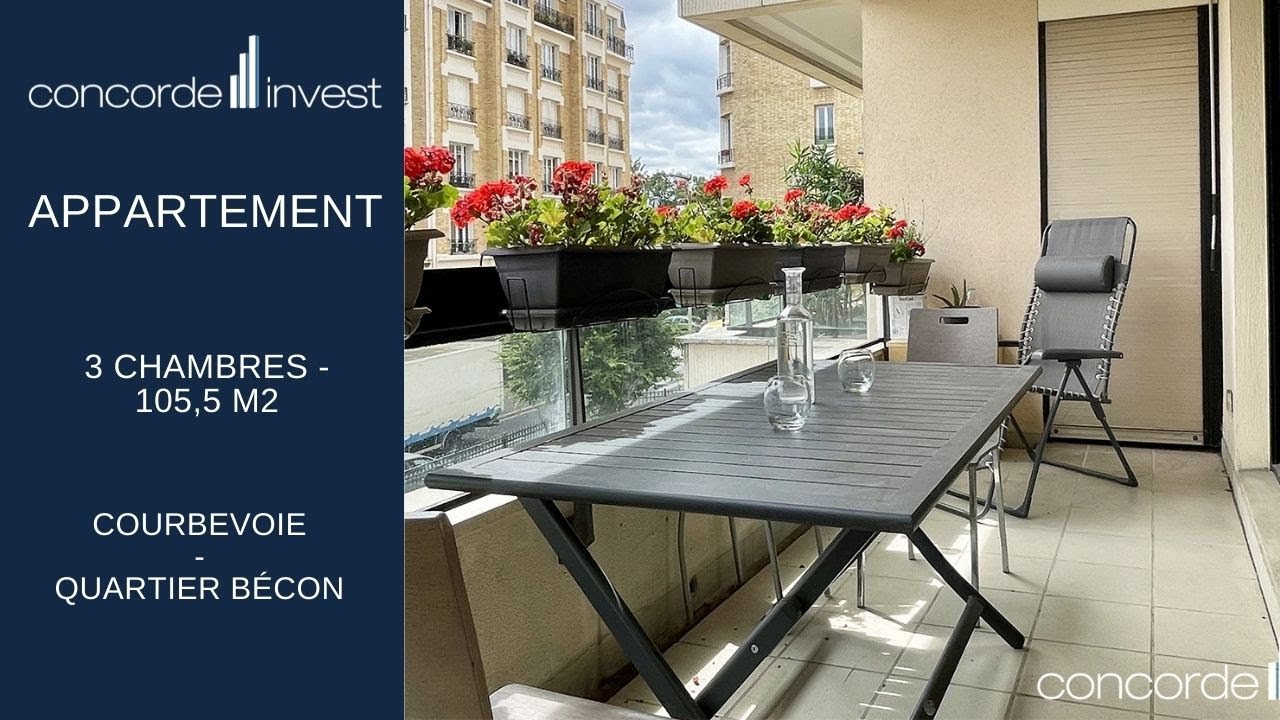 Courbevoie - Appartement de 105,5 m2 - 3 chambres