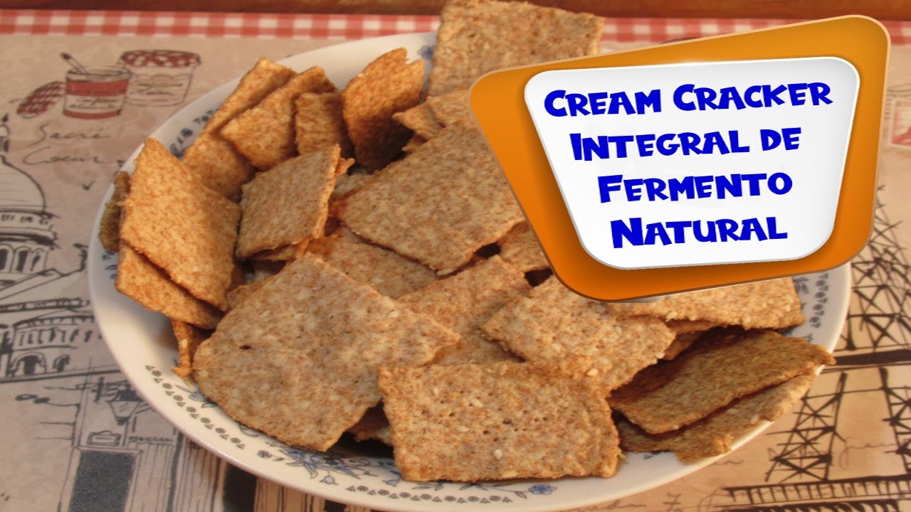 Aproveitando o descarte do Levain - Cream Cracker Integral