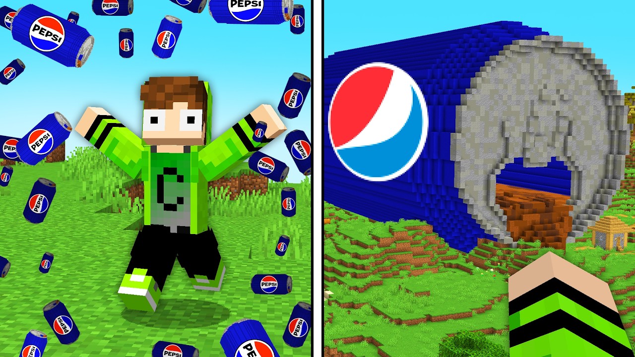КАЖДУЮ МИНУТУ PEPSI ПОДНИМАЕТСЯ ВСЁ ВЫШЕ в Minecraft!