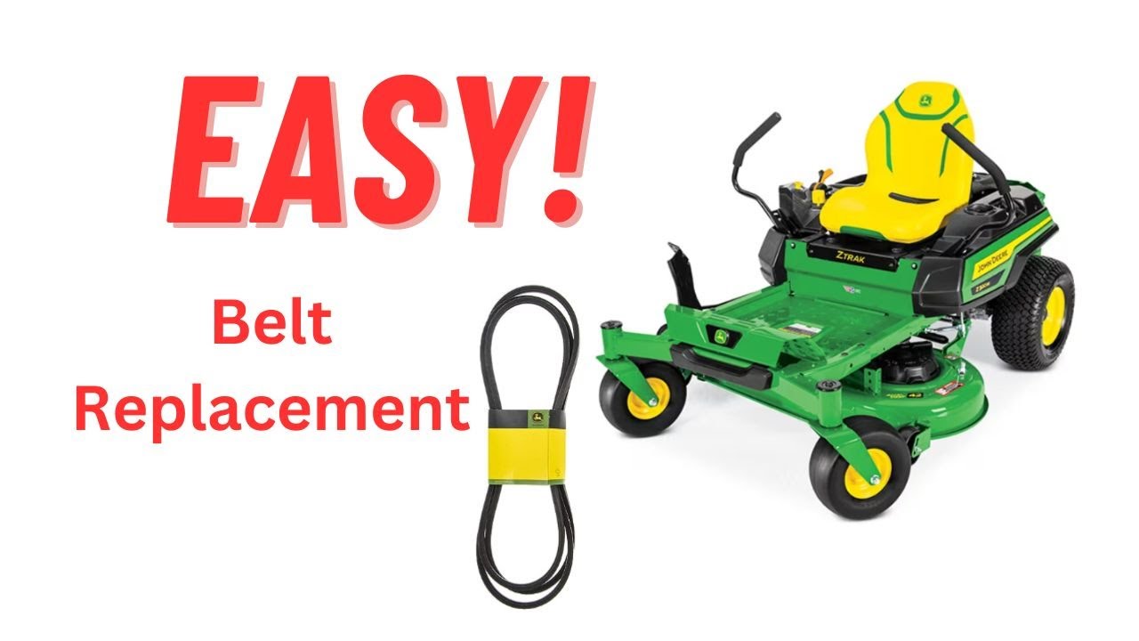 Как заменить ремень на газонокосилке John Deere Z Track