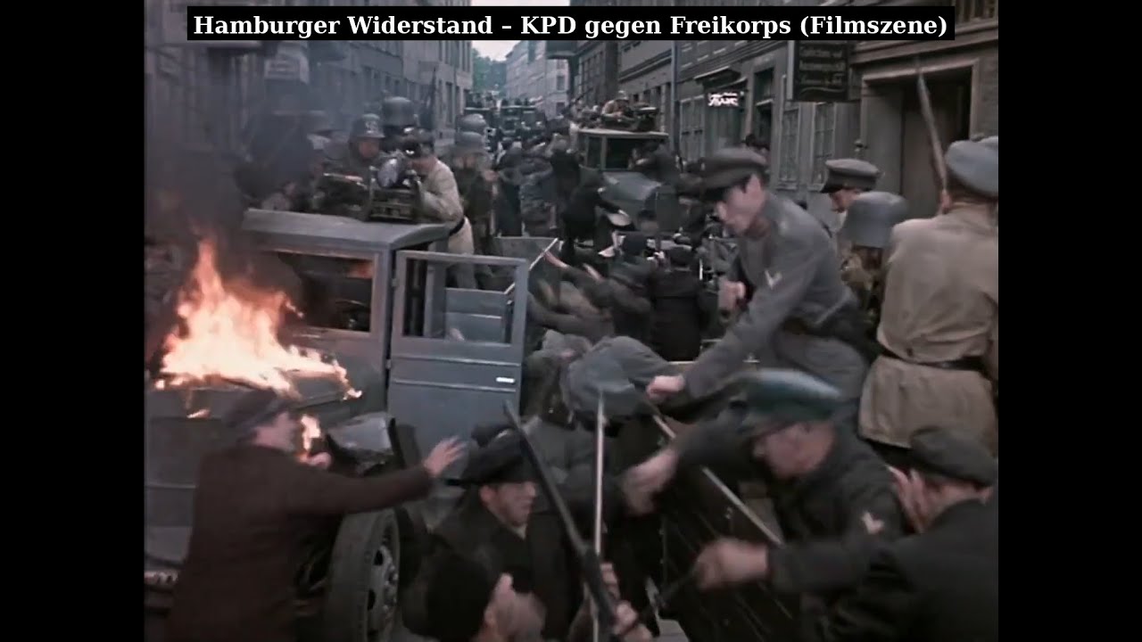 Hamburg Widerstand und Entwaffnung der Freikorps [SCENE -Ernst Th&auml;lmann Film]