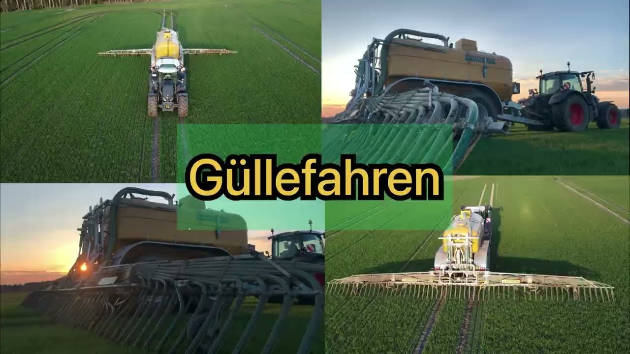 Güllefahren mit fendt bb und zunhammer faß mit bomech schleppschuh