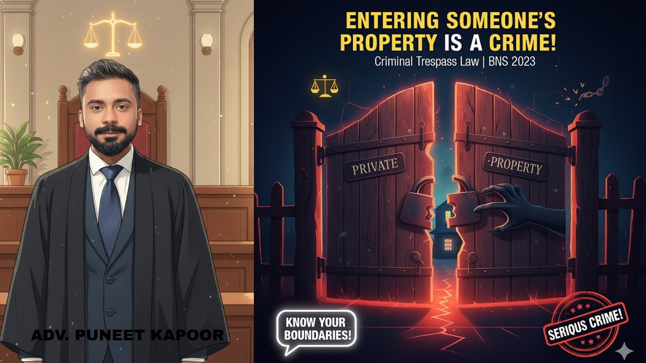 Entering Someone&rsquo;s Property is a Crime! | Criminal Trespass Law | BNS 2023