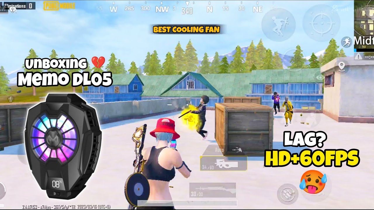 Unboxing Memo DL05 😍 Best cooling fan for gaming⚡ HD+60FPS zero lag with screen recording pubg test