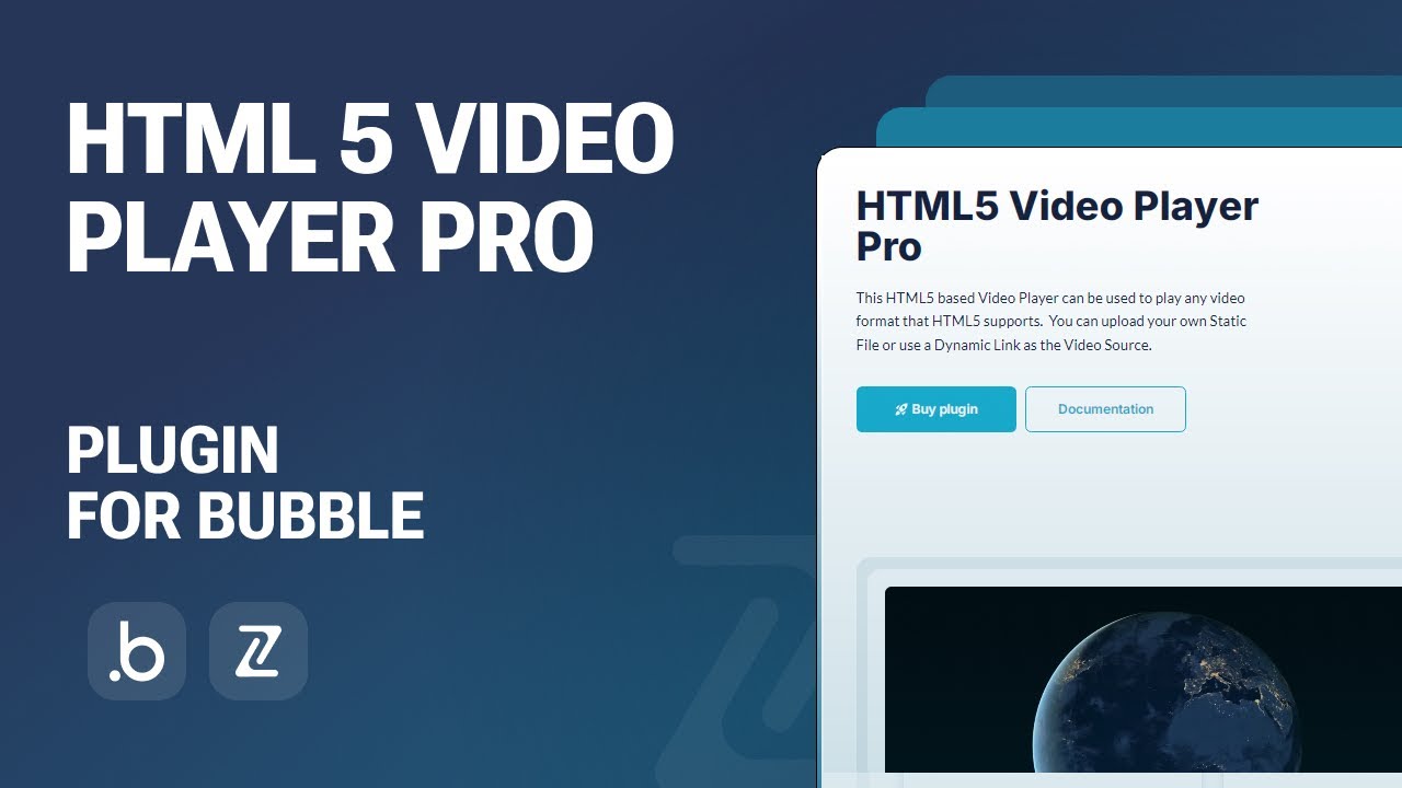 How To Add Video Player To Your Bubble.io App With HTML5 Video Player Plugin