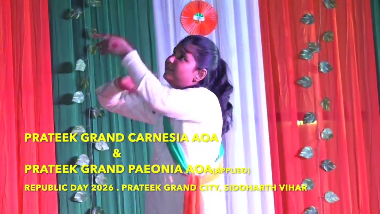 Patriotic Solo Dance Performance | Republic Day Celebration 2026 | Prateek Grand City Ghaziabad 🇮🇳