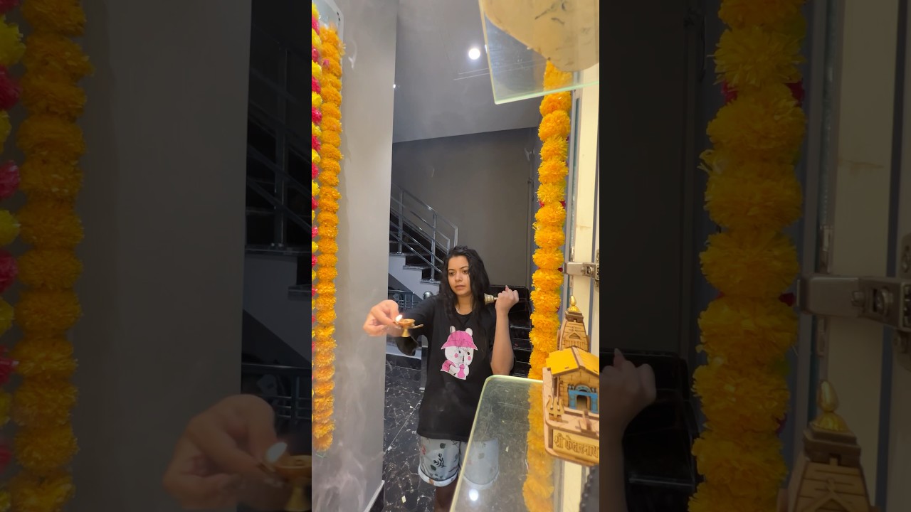 Navratri ka pehla din ✨&hearts;️jai mata di #shorts #minivlog #sejalgabashorts #navratri