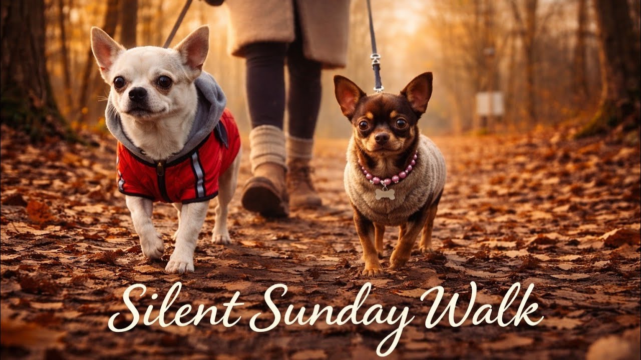 Quiet Sunday with Tiny Dogs | Peaceful Forest Walk (No Talking)