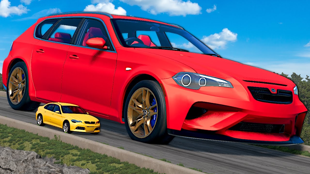 Biggest to Smallest CARS Down a Mountain! (BeamNG)