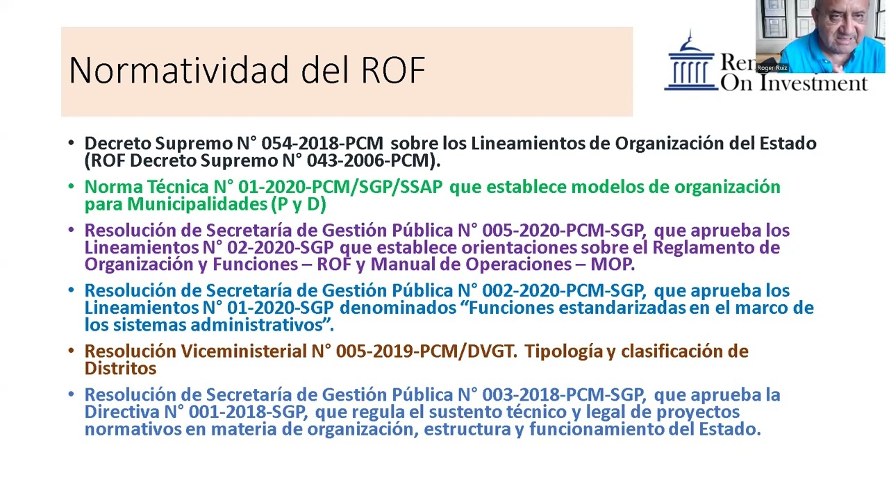 Servicio de Elaboración de ROF para municipalidades