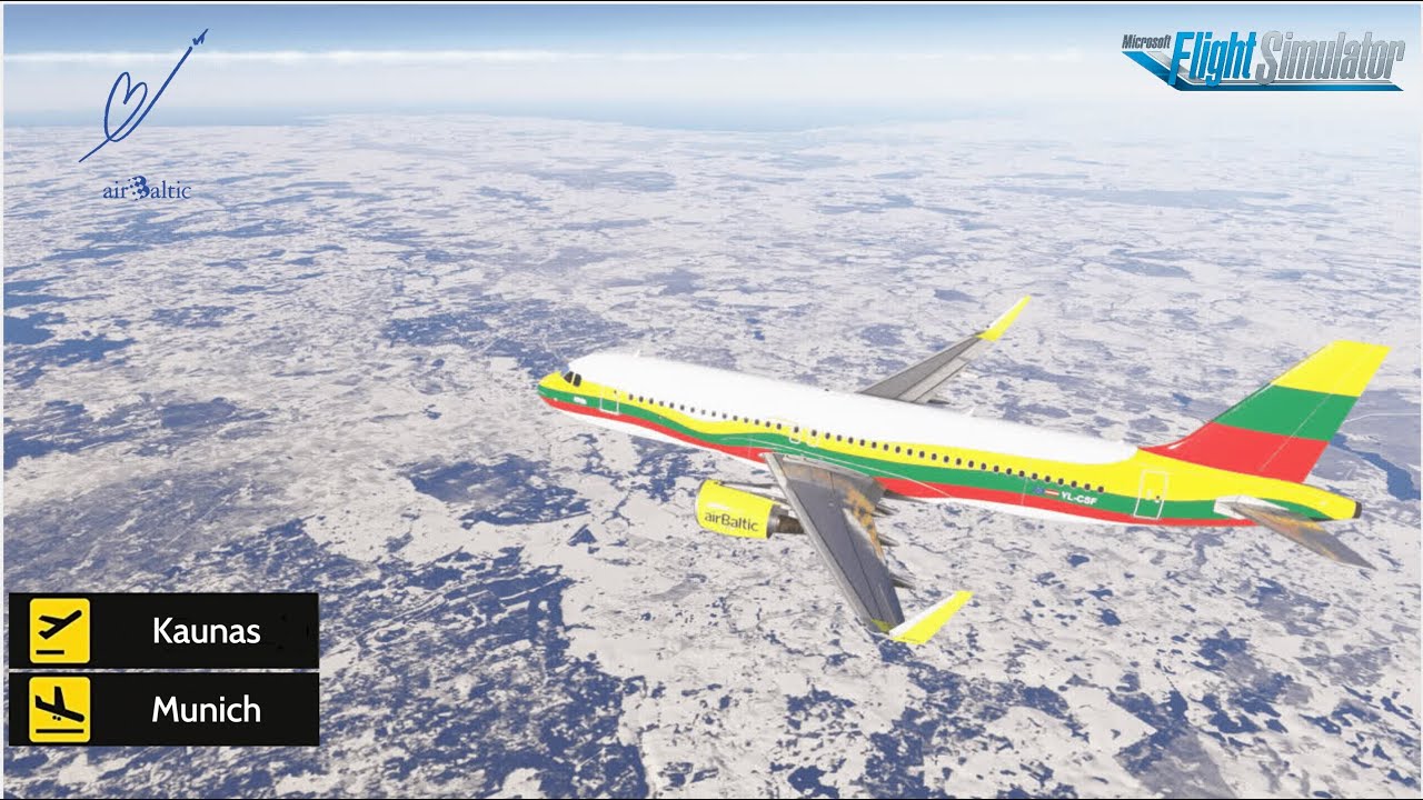 Kaunas to Munich - MSFS 2024 - Air Baltic - VATSIM
