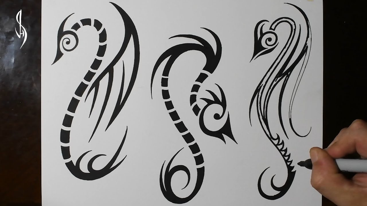 How to Tribal Birds Tattoo Designs