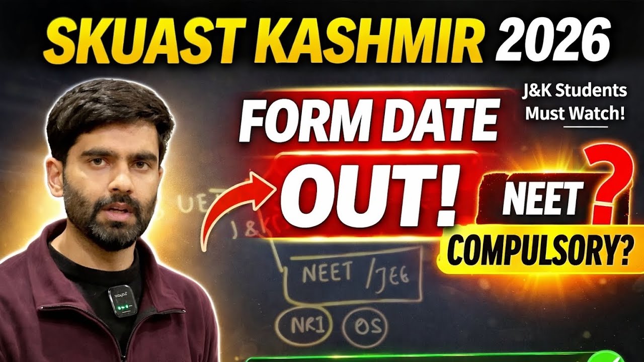 SKUAST Kashmir 2026 Admission Form Date Out ! Official Notification 