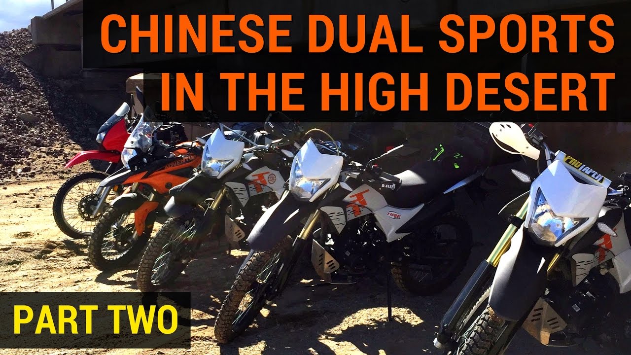 Chinese Dual Sports in the California High Desert: Part Two - CSC TT250 - CSC RX3 - Kawasaki KLR650