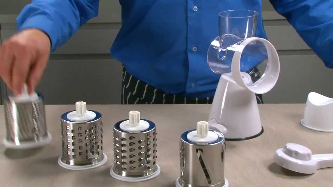 Multi-purpose drum grater HANDY, 4 grating drums