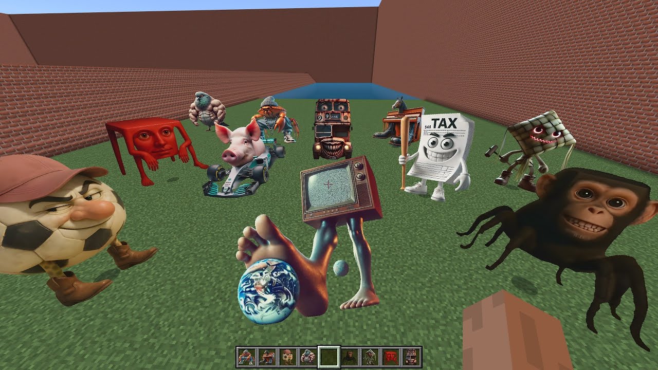 NEW Cursed Brainrot Nextbots Part 4 MOD in Minecraft PE