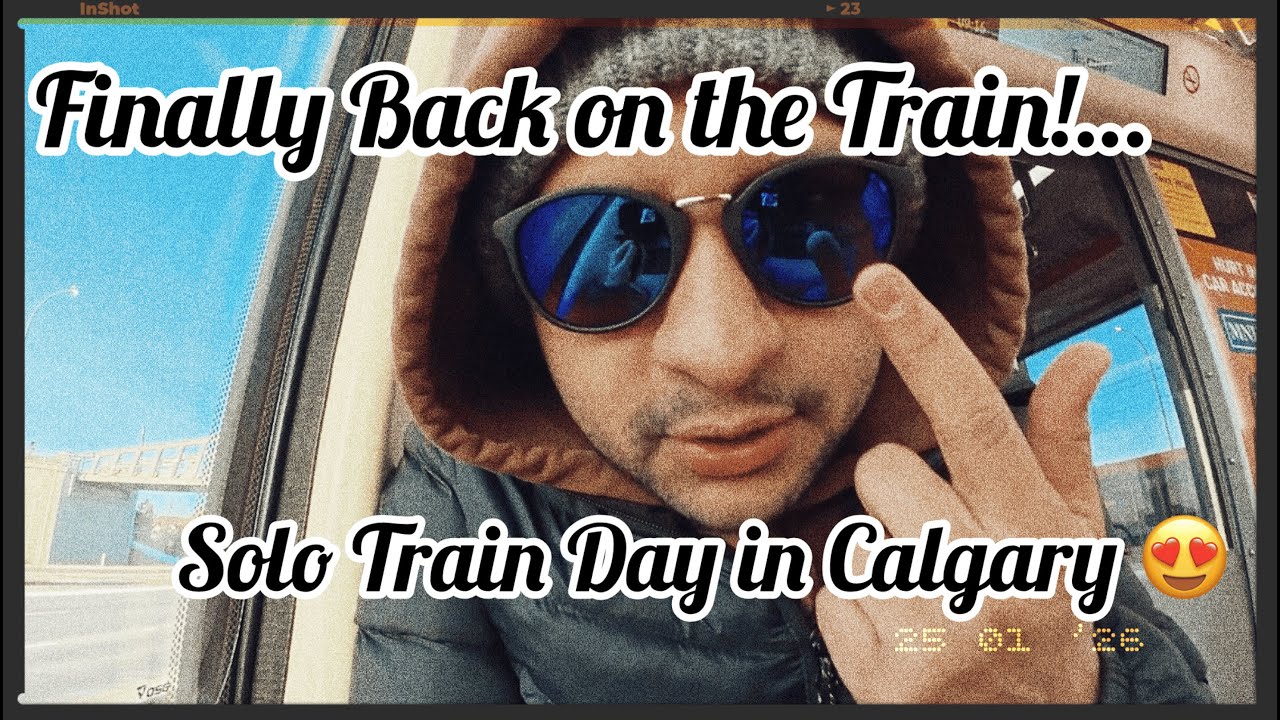 Train ride in canada🇨🇦😄 | Exploring Calgary by Train 🇨🇦