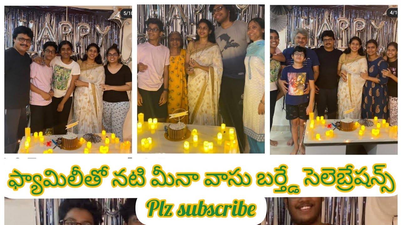 Actress meenavasu birthday celebretions with family and friends||Actress meena vasu