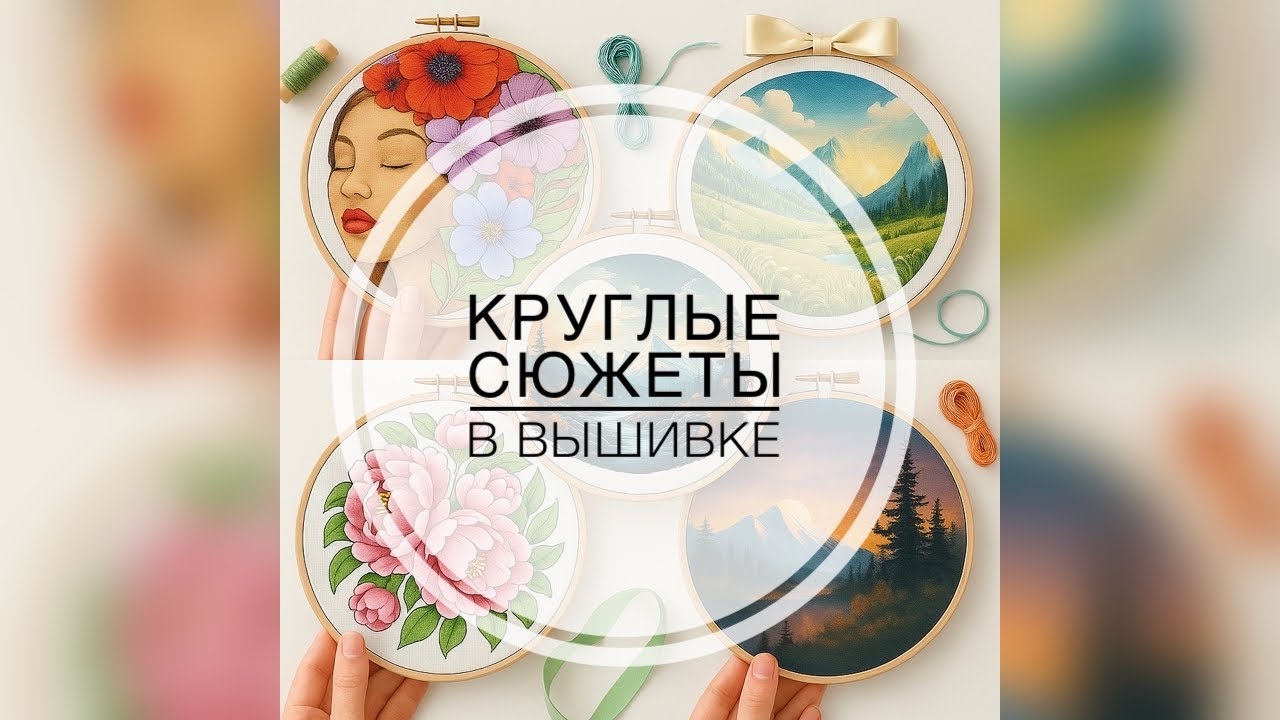 Подборка круглых сюжетов для вышивки. Вышивальные наборы, свободные дизайнеры. #оченькруглыйсп