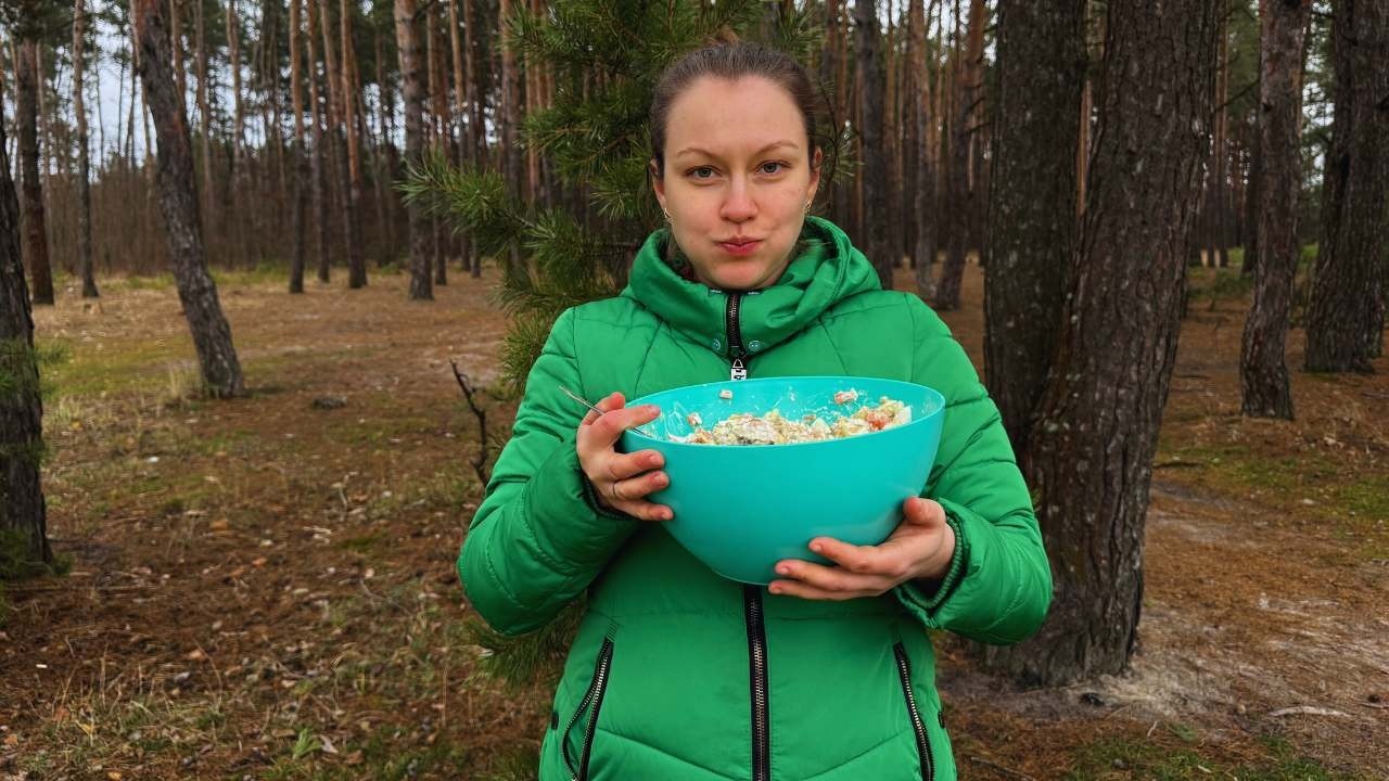 🔥 Soviet Salad in the Wild: Cooking Olivier Over Open Fire