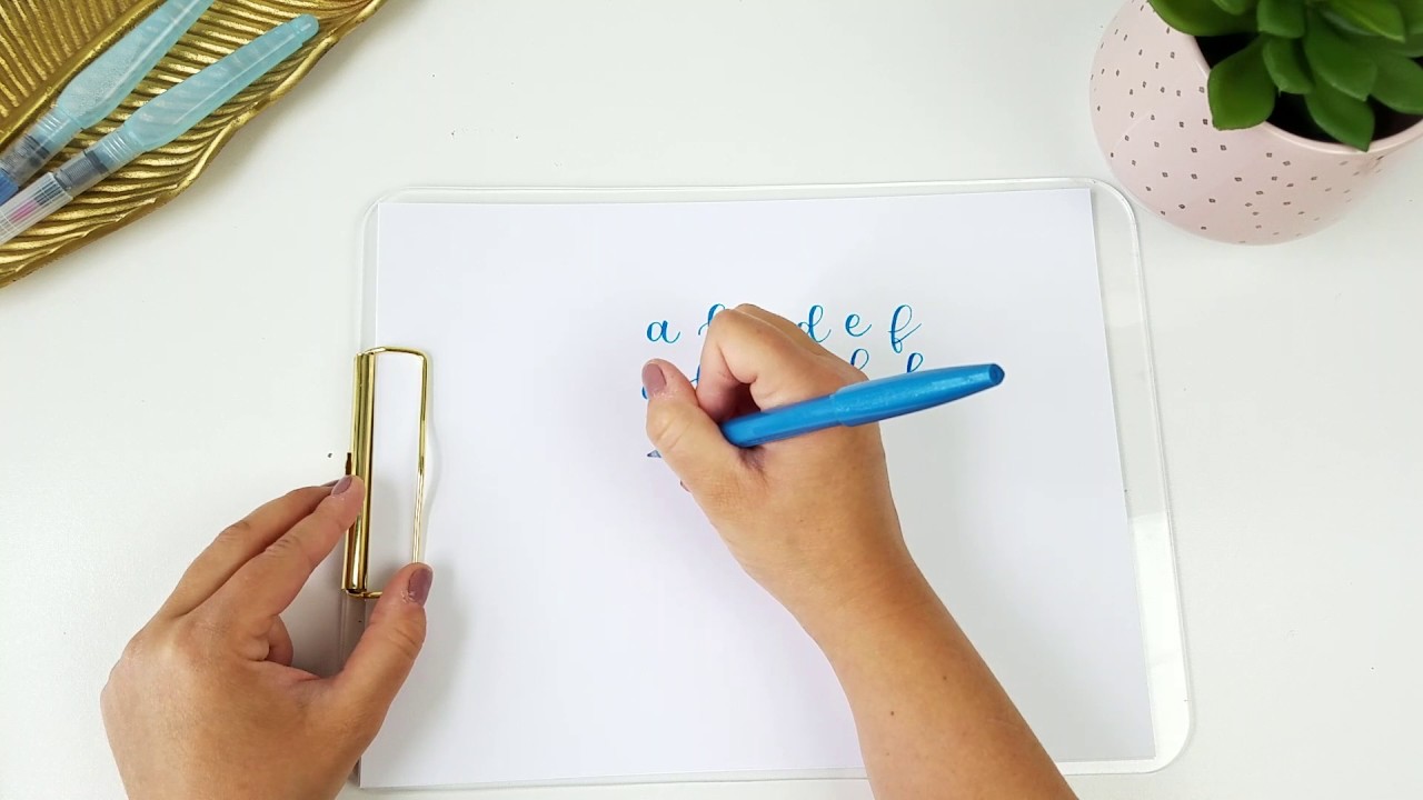 Calligraphy Alphabet A-Z for Beginners | Pentel Brush Pen Calligraphy |