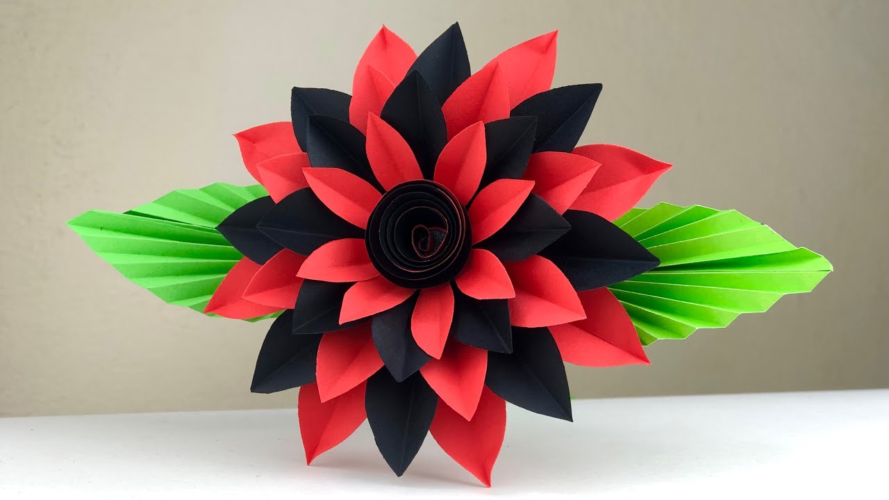 Best Paper Flowers | Beautiful Paper Flower Making | Paper Crafts For School | Home Decor | Crafts