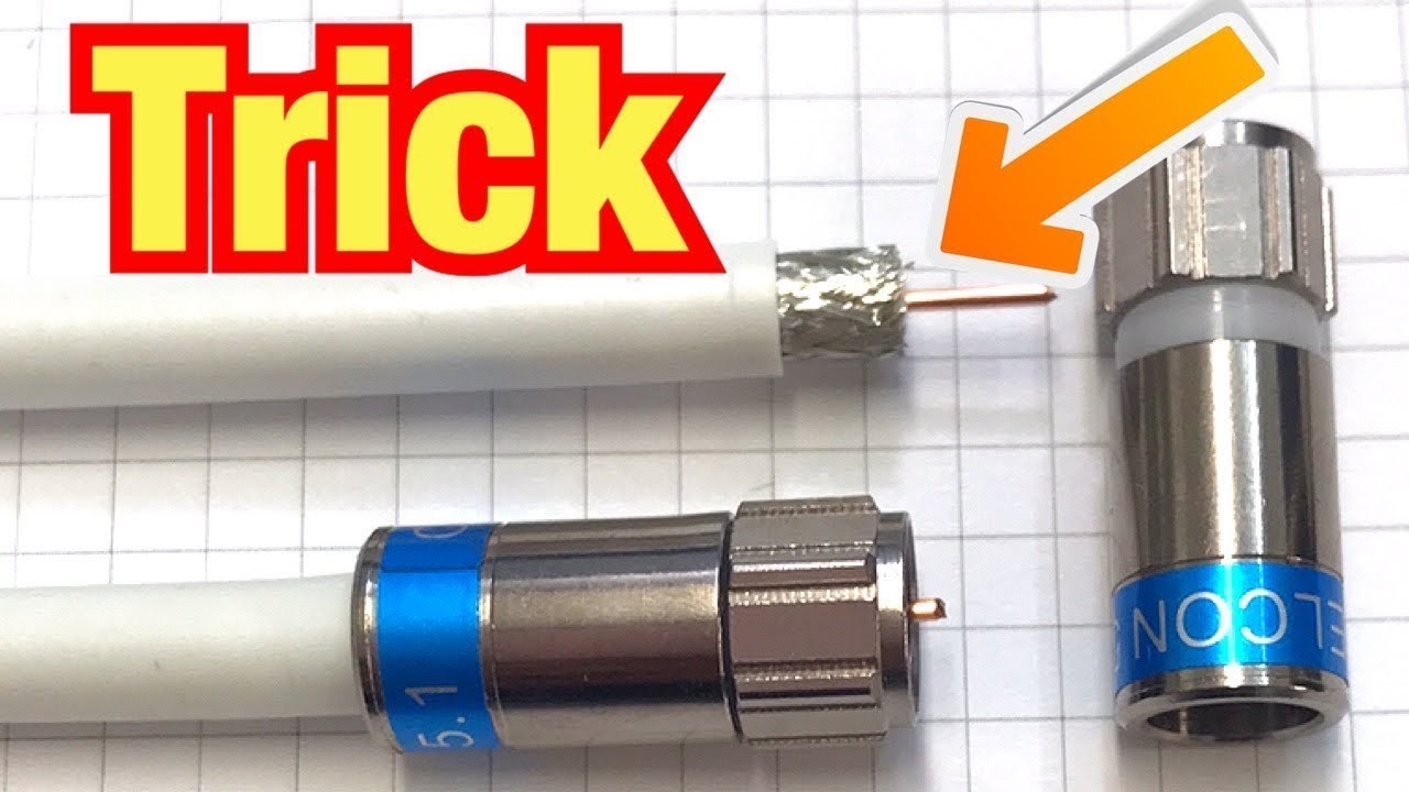 TRICK bei F-Stecker aufbringen // Koaxialkabel, Kompressionsstecker // Proofwood
