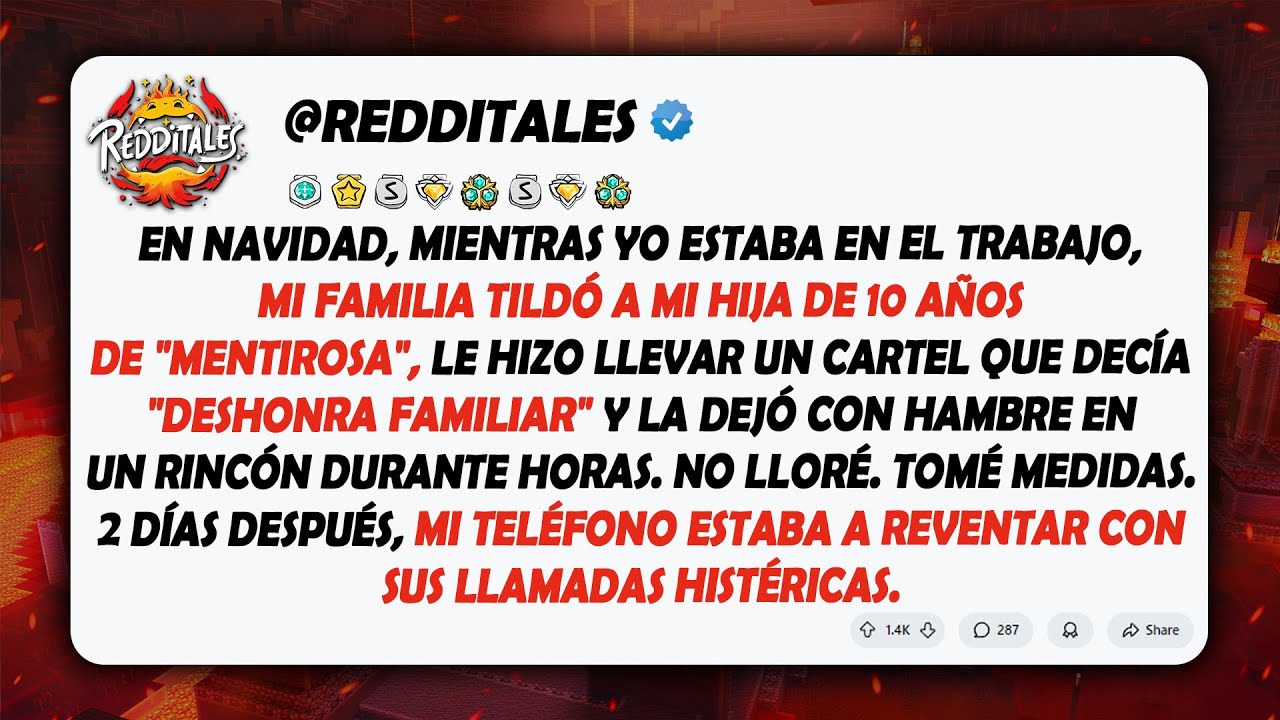 Mi familia hizo que mi hija de 10 años llevara un cartel que decía 