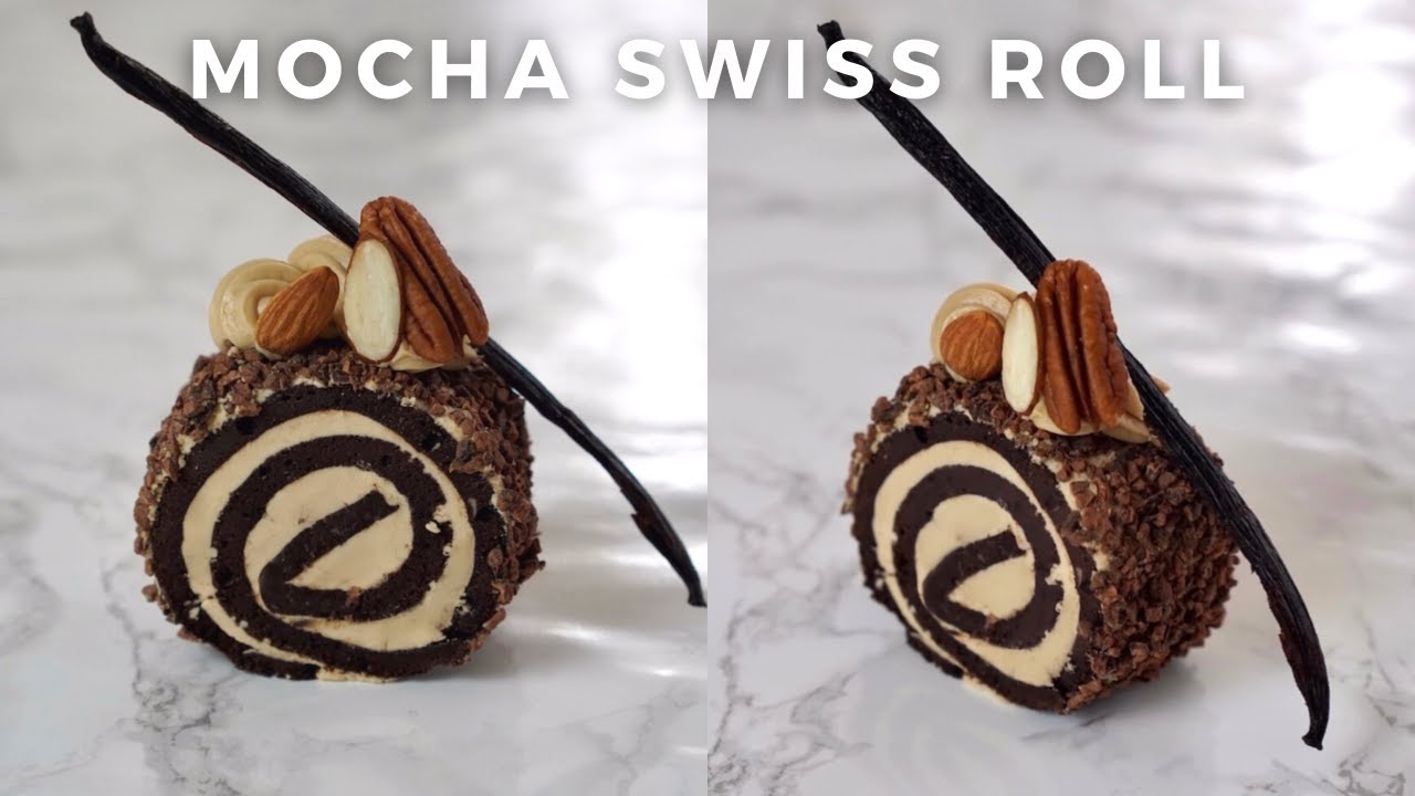 Espresso & Chocolate Mocha Swiss Roll *EASY* | Professional Pastry Chef Makes