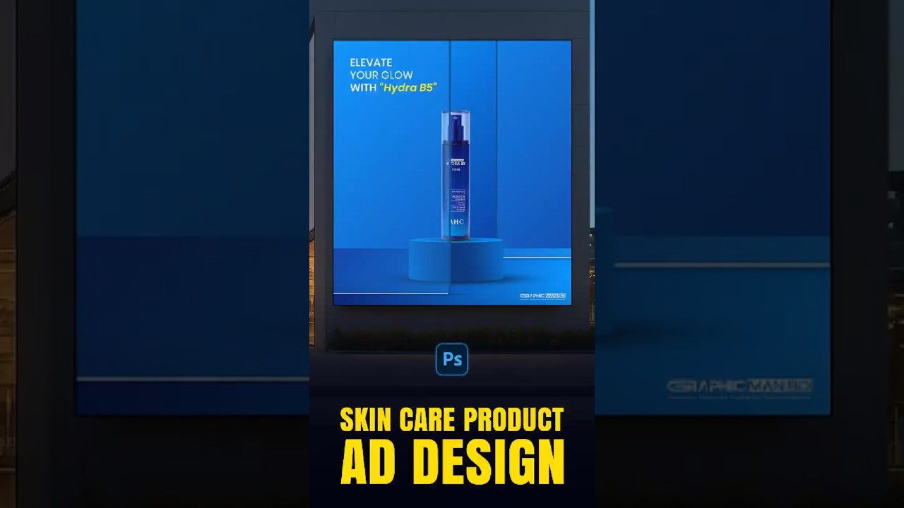 Skin Care Product Ad Design in Photoshop | Creative Poster Design #shorts #photoshoptutorial