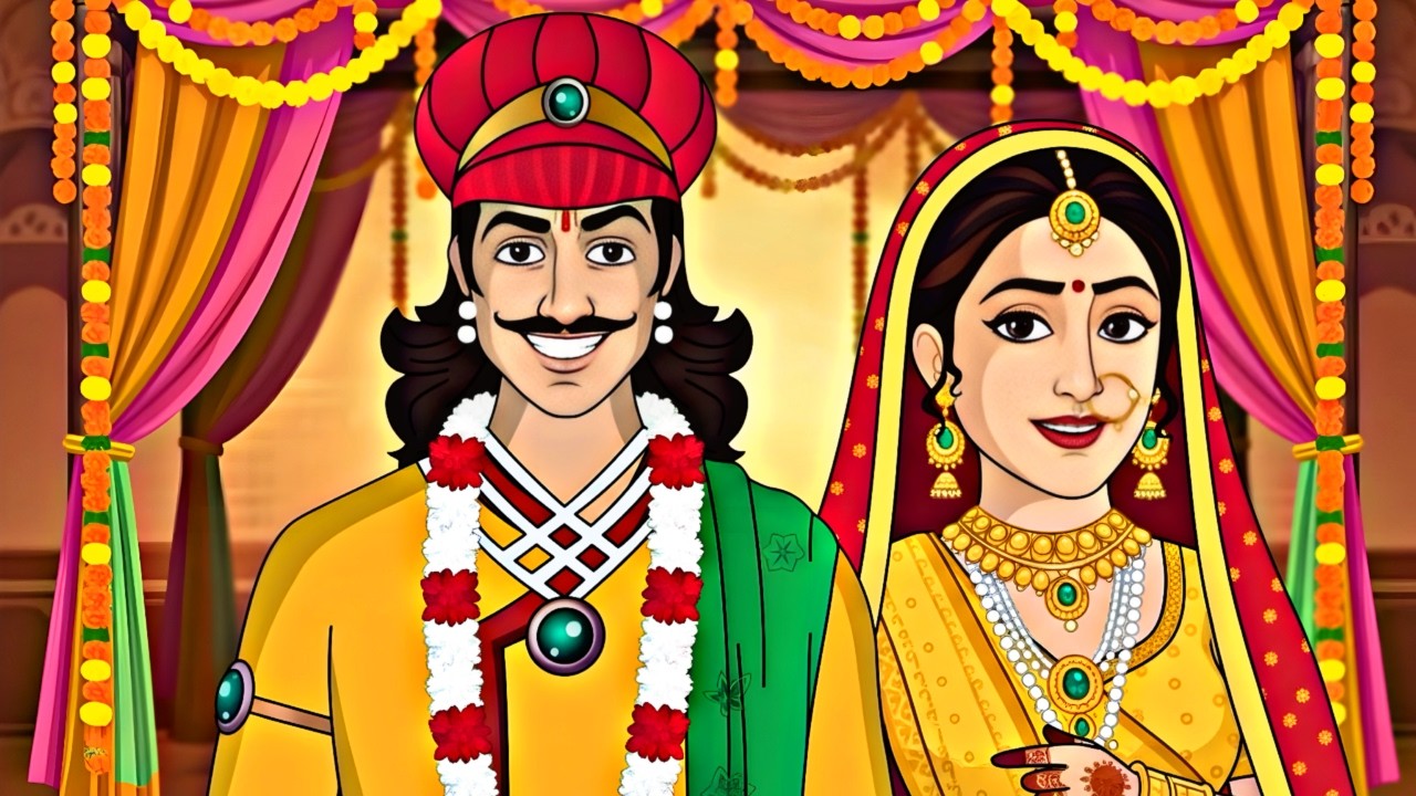 Birbal ki shadi  बीर्बल की शादी दुश्मन राजा की बेटी से  60 हजार सोने के सिक्कों की शर्त