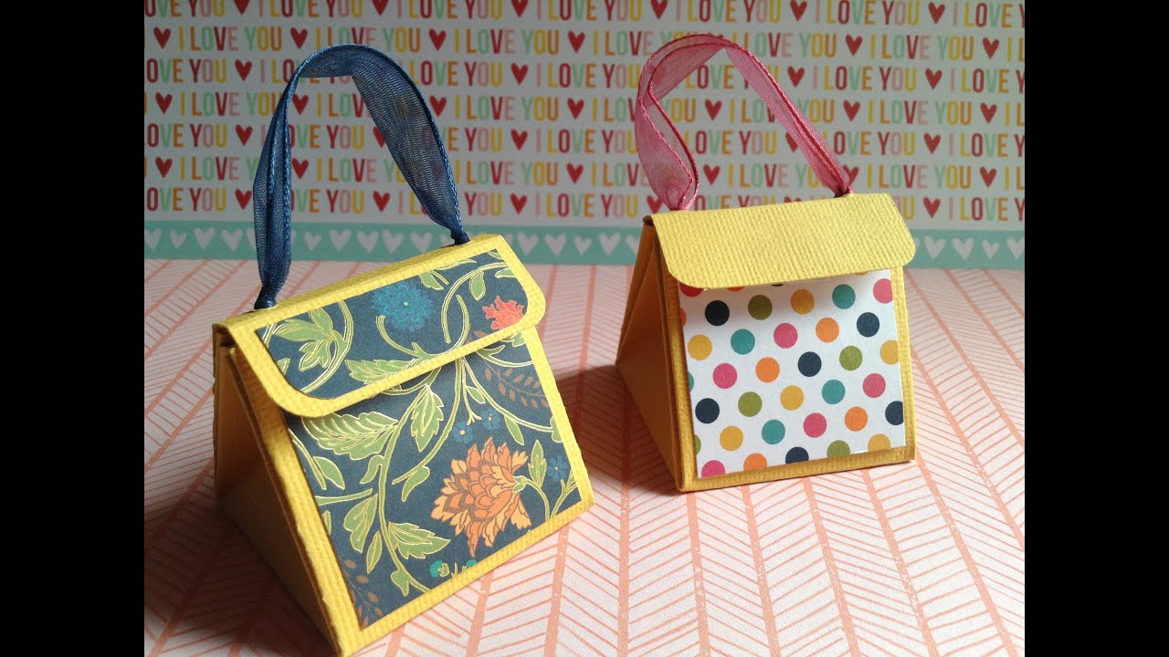 Cómo hacer una bolsa para regalo/How to make gift purse SCRAPBOOK