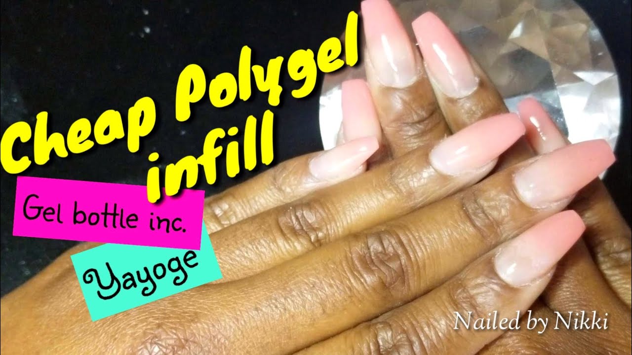 Cheap way to Fill Your Polygel Nails | 2019 At home manicure