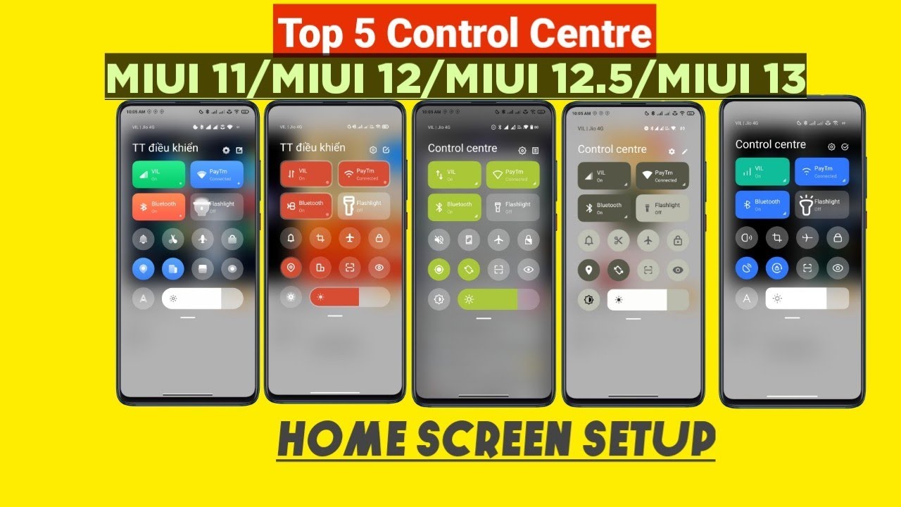 MIUI Customisable Themes for Any Xiaomi Phone | Top 5 Control Centre Theme | फाड़ू MIUI Theme 😍
