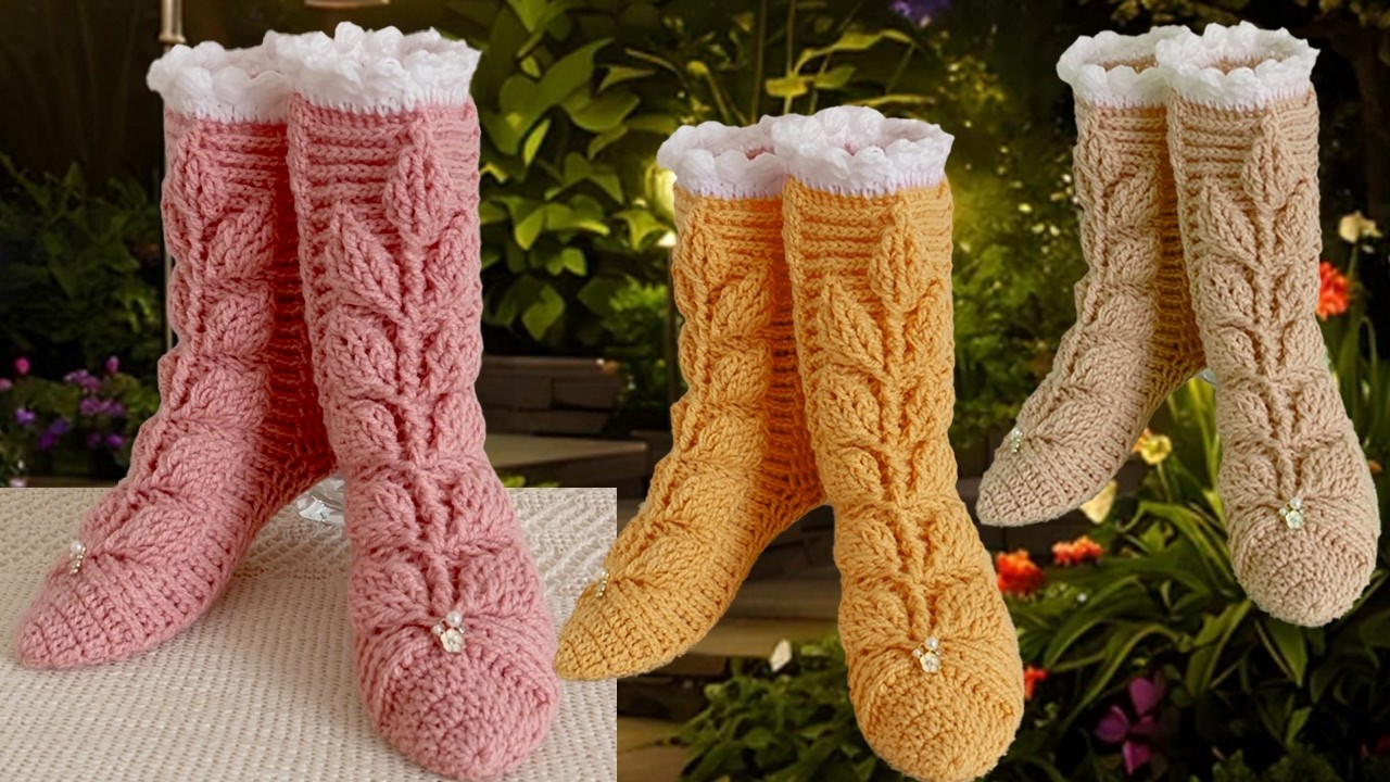 Si te gustan los Zapatos y te Encanta el Tejido 🧶 Estas Botas hermosas Te va Encantar Este Tejido