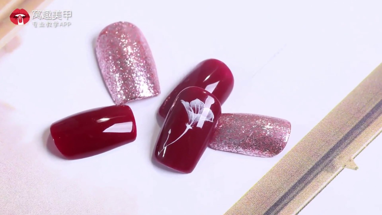 【Watch Nail Teach Me-1169th phase】Simple Brush Flowers【你求窝教 第1169期】简单排笔 优雅气质花