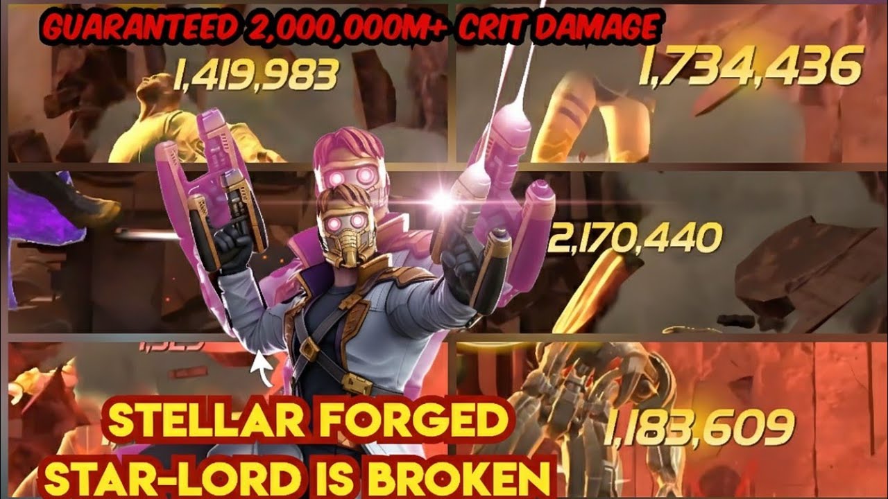 Guaranteed 2,000,000 M+ Damage |Stellar Forged Star-Lord is Broken | Fights over in 8 Secs| K@sc@m🤣 