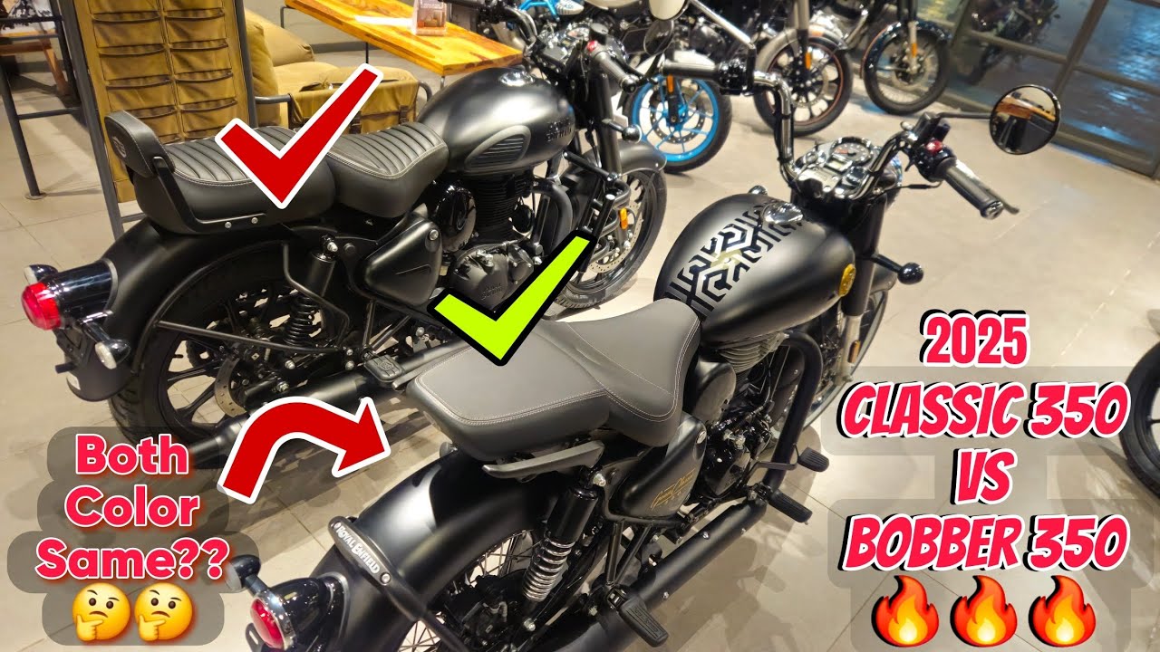 2025 Classic 350 Stealth Black vs Goan Classic Shack Black| Comparison & Review|Classic  or Bobber ?