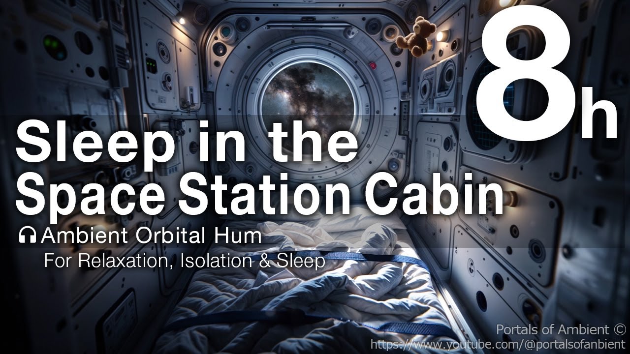 Sleep in the Space Station Cabin [8 Hours] 🎧Ambient Orbital Hum | For Relaxation, Isolation & Sleep