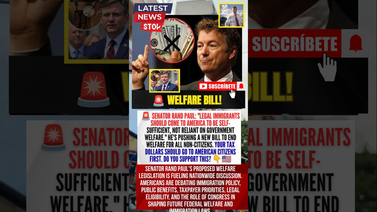 🚨 Rand Paul's Welfare Proposal Sparks National Debate! 🇺🇸 #BreakingNews #USPolitics