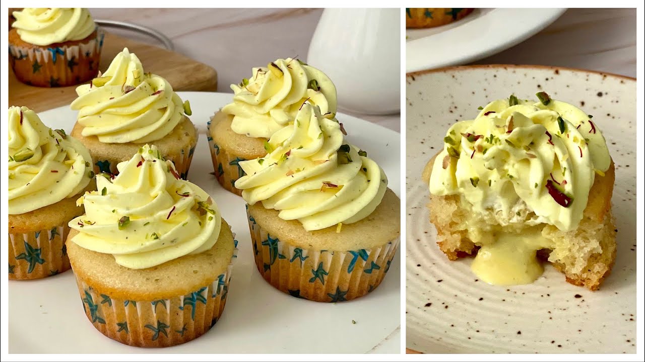 Malai Cupcakes In Kadai | Malai Filled Rasmalai Cupcakes | My Most Favourite Recipe |No Egg, No Oven