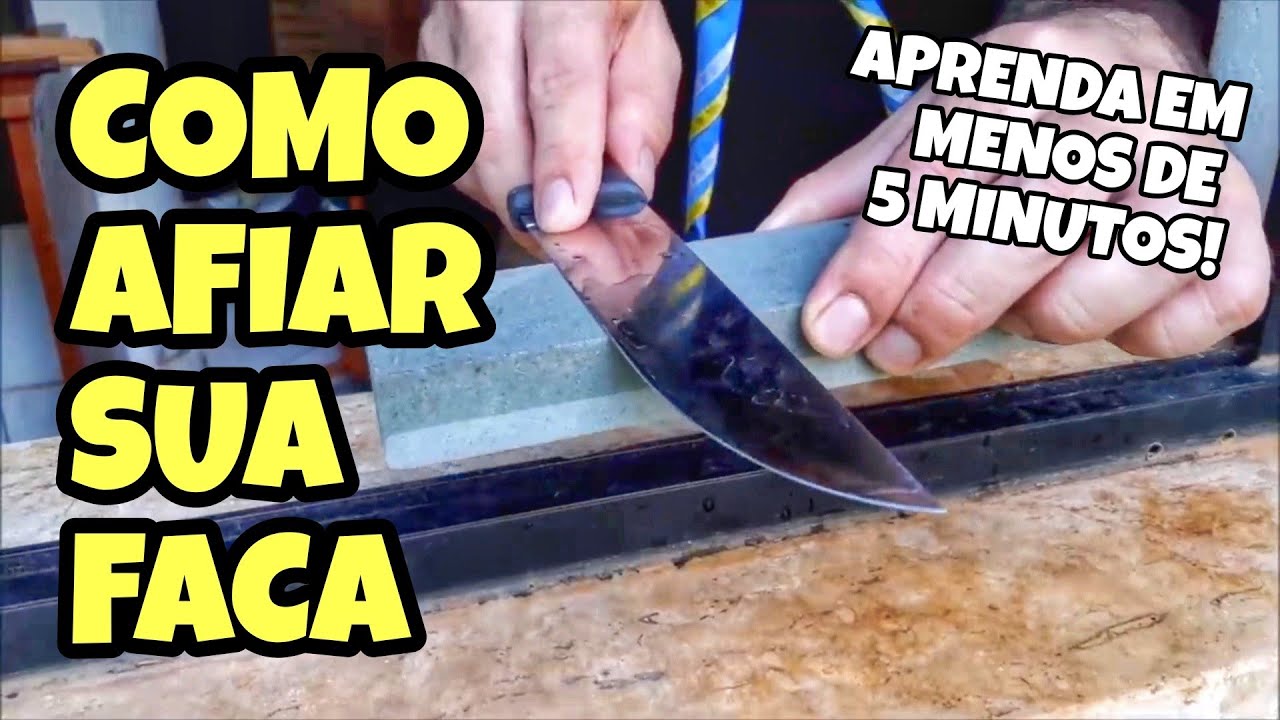 COMO AFIAR FACA DE FORMA RÁPIDA COM UMA PEDRA | #cortes