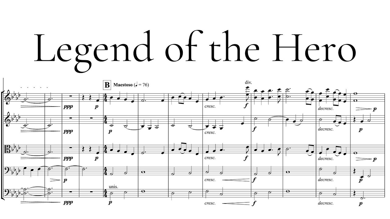 Legend of the Hero - Sheet Music/Score 【original composition】 [No AI]