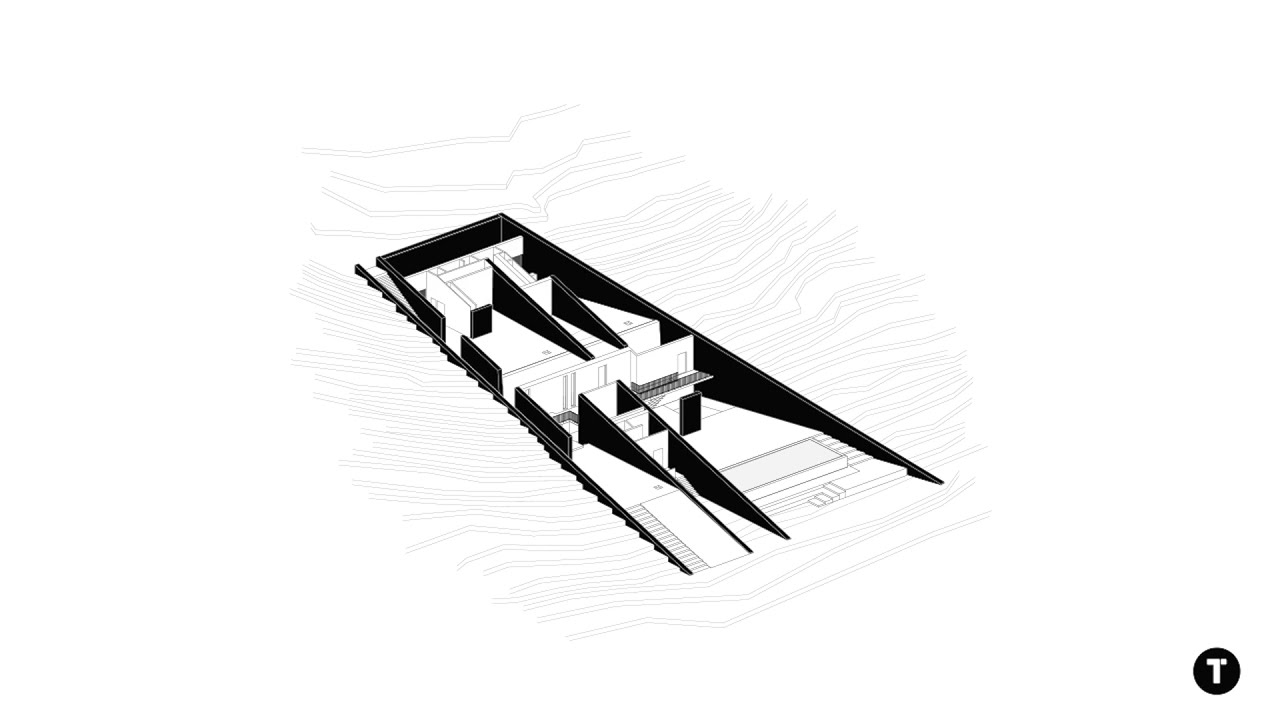 Axonometric_ Ncaved House (MOLD Architects) by Thibault Patou