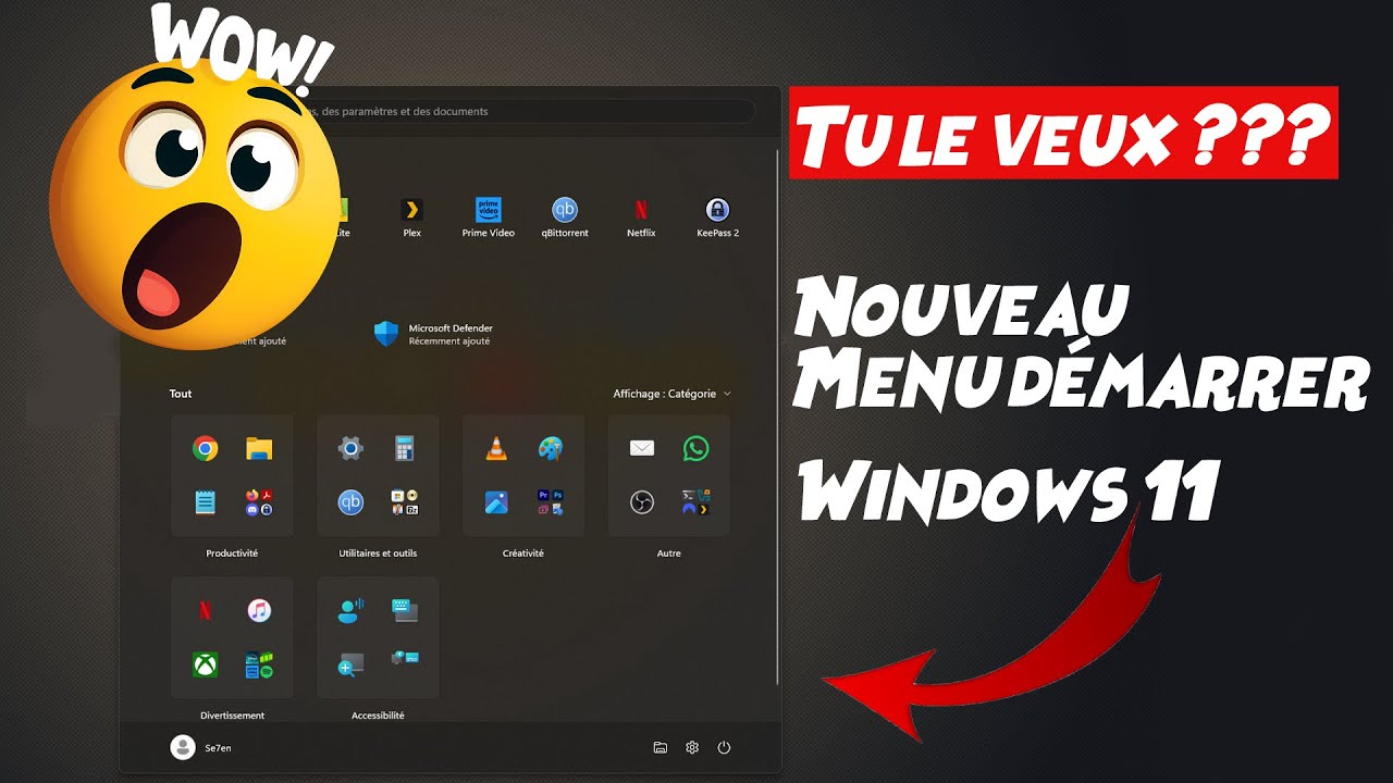 Nouveau Menu D&eacute;marrer Windows 11 - C'est pas un FAKE !!!