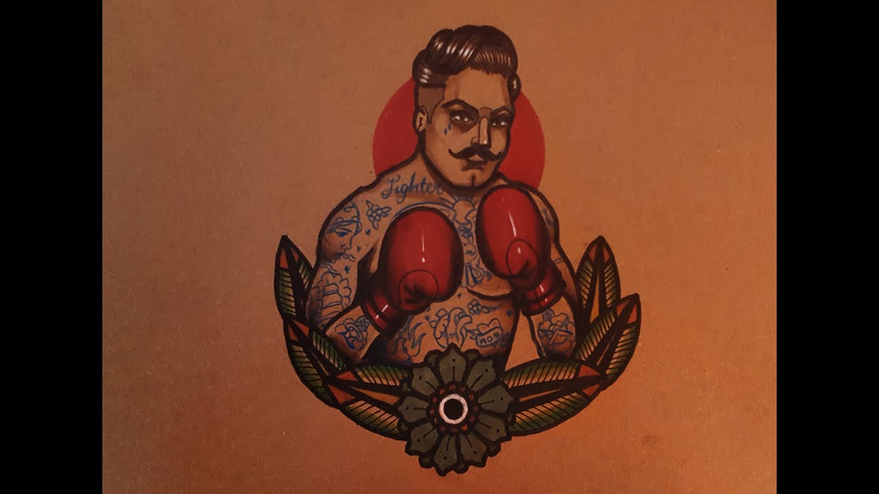 How to Draw an Old School Boxer Tattoo by thebrokenpuppet